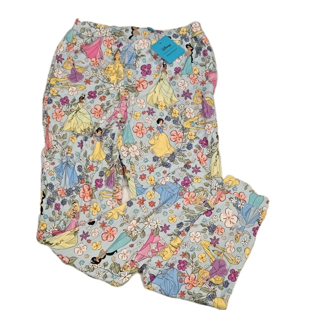 Posh Peanut Disney Princess Girls Bamboo Pants OG Blue Size‎ 10/12 NWT